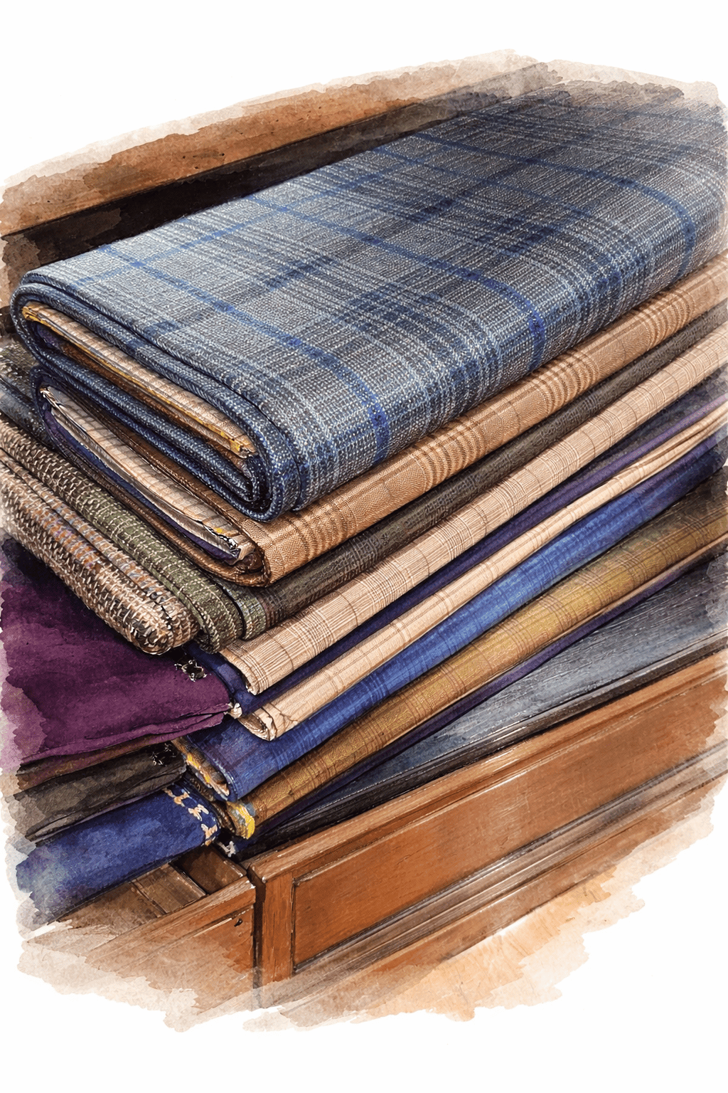 Fabric bolts at Attolini